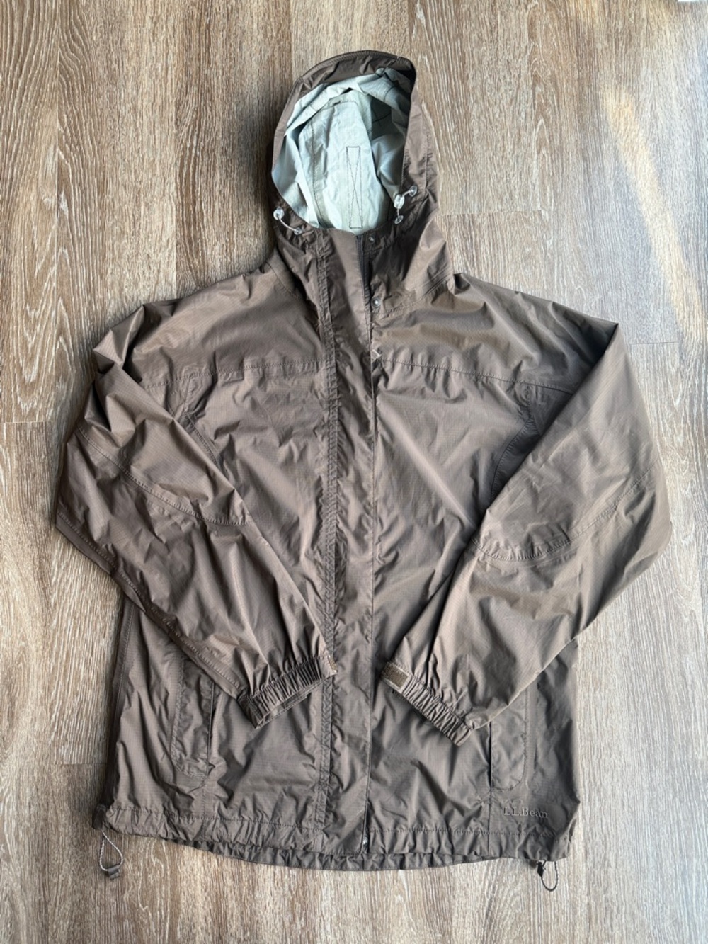 L.L. Bean Brown Women’s Hooded Shell Jacket